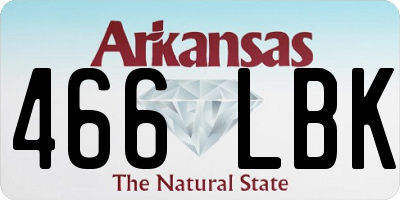 AR license plate 466LBK