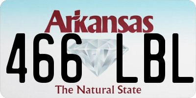 AR license plate 466LBL