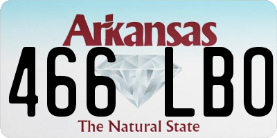 AR license plate 466LBO