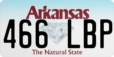 AR license plate 466LBP