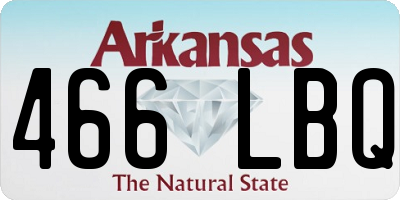AR license plate 466LBQ