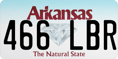 AR license plate 466LBR