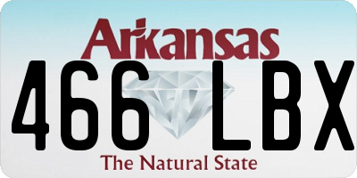 AR license plate 466LBX