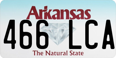 AR license plate 466LCA