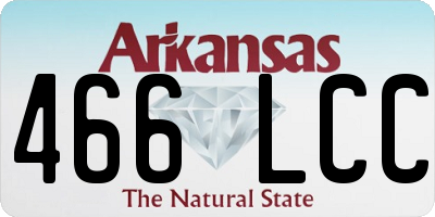 AR license plate 466LCC