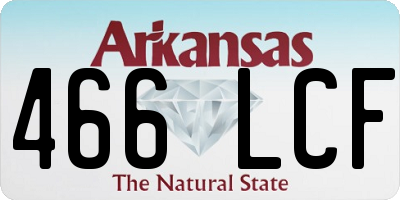 AR license plate 466LCF