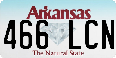 AR license plate 466LCN