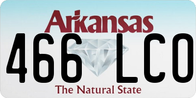 AR license plate 466LCO