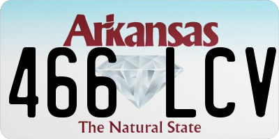 AR license plate 466LCV