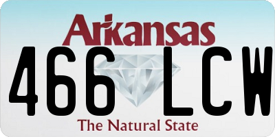 AR license plate 466LCW