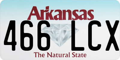 AR license plate 466LCX