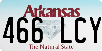 AR license plate 466LCY