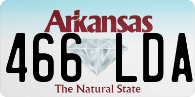 AR license plate 466LDA