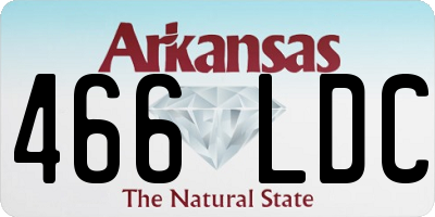 AR license plate 466LDC