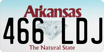 AR license plate 466LDJ