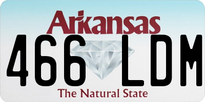 AR license plate 466LDM