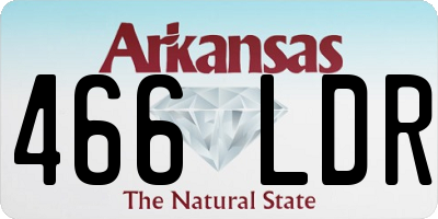 AR license plate 466LDR