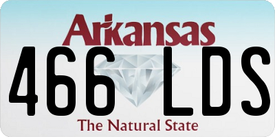 AR license plate 466LDS