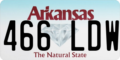 AR license plate 466LDW