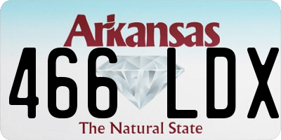 AR license plate 466LDX