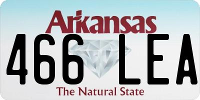 AR license plate 466LEA