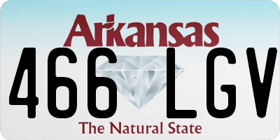 AR license plate 466LGV