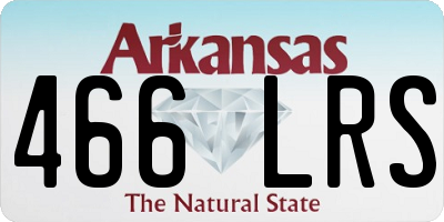 AR license plate 466LRS