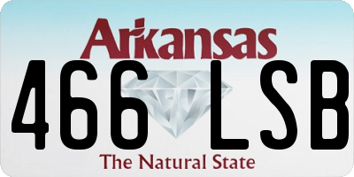 AR license plate 466LSB