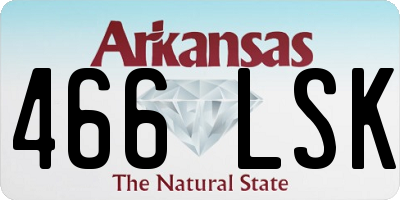 AR license plate 466LSK