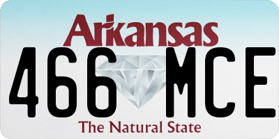 AR license plate 466MCE