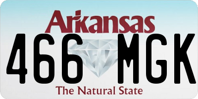 AR license plate 466MGK