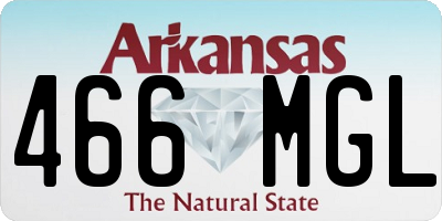 AR license plate 466MGL