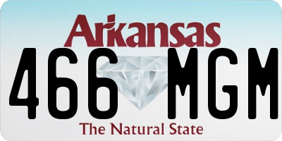 AR license plate 466MGM