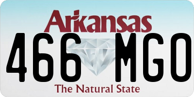 AR license plate 466MGO