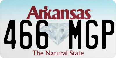 AR license plate 466MGP