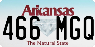 AR license plate 466MGQ