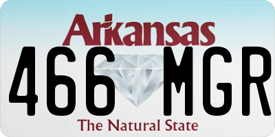 AR license plate 466MGR