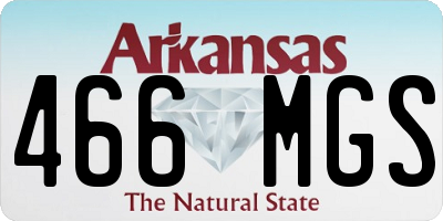 AR license plate 466MGS