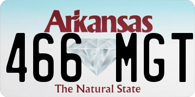AR license plate 466MGT