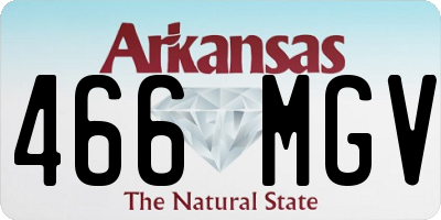 AR license plate 466MGV