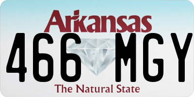 AR license plate 466MGY