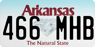 AR license plate 466MHB