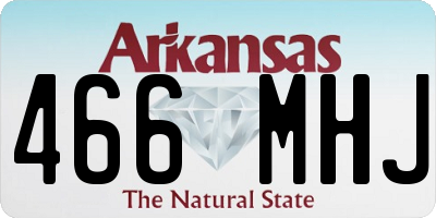 AR license plate 466MHJ