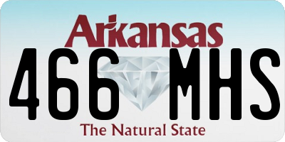 AR license plate 466MHS