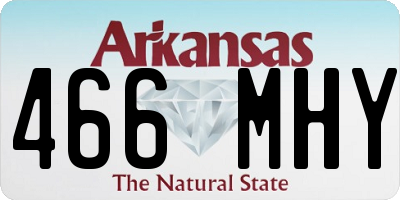 AR license plate 466MHY