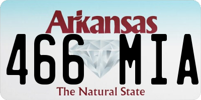 AR license plate 466MIA
