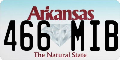 AR license plate 466MIB