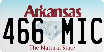 AR license plate 466MIC