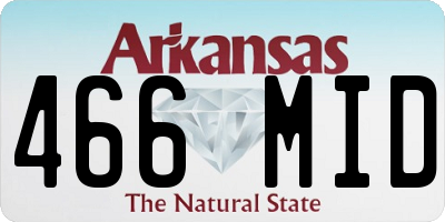 AR license plate 466MID