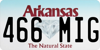 AR license plate 466MIG